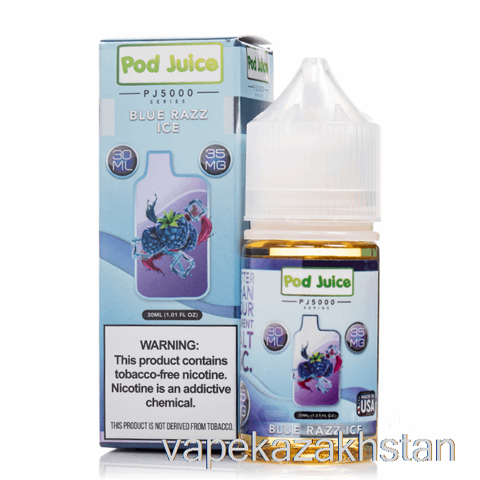 Vape Smoke Blue Razz Ice - Pod Juice PJ5000 - 30mL 35mg